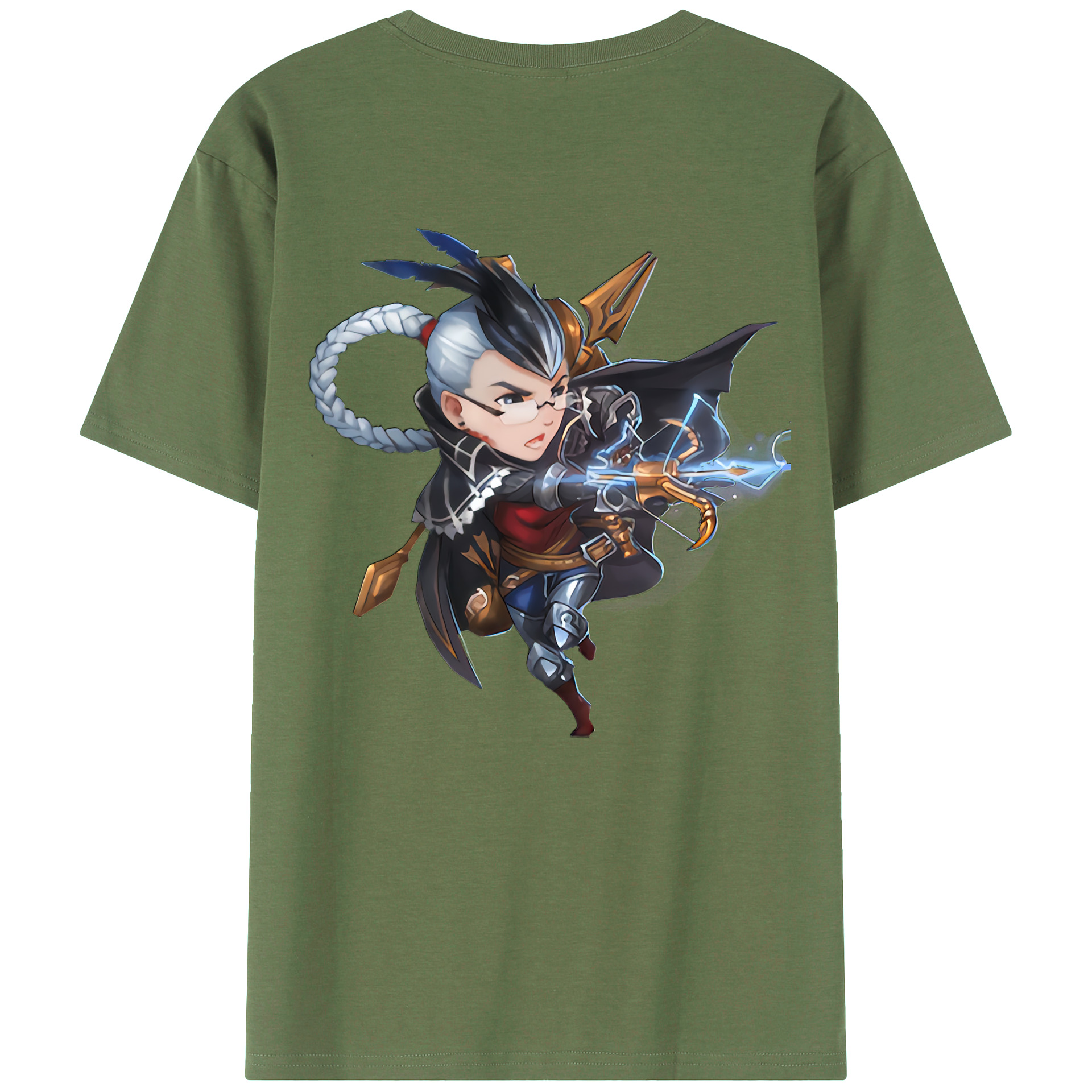 （画像用） リーグ・オブ・レジェンド League of Legends LOL 綿100％ メンズ半袖Tシャツ（バックプリント） 通気性